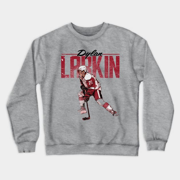 Dylan Larkin Detroit Retro Crewneck Sweatshirt by Erianna Bee